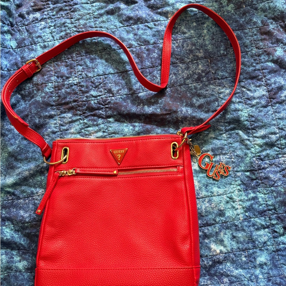 Guess Vibrant Red Crossbody Bag